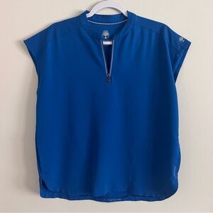 Healing Hands Oversized Royal Blue Scrub Top